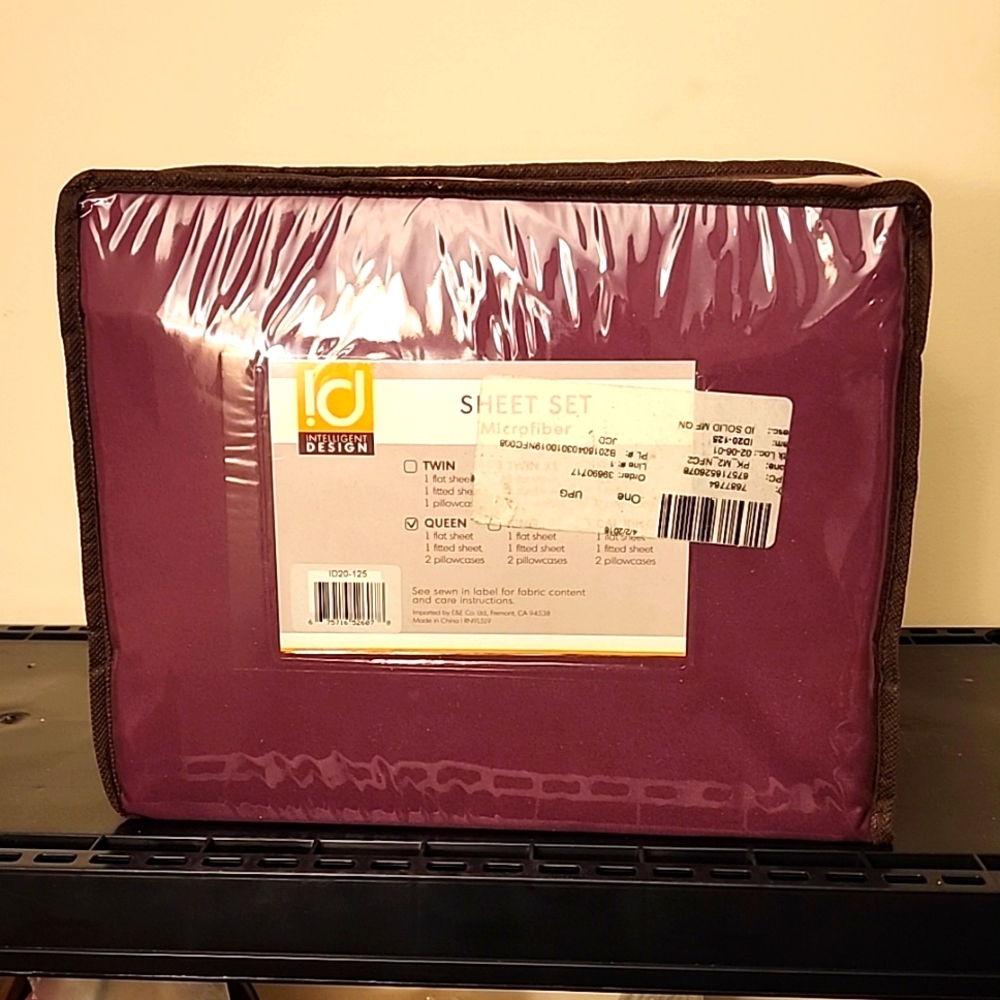 Burgundy Microfiber Queen Sheet Set